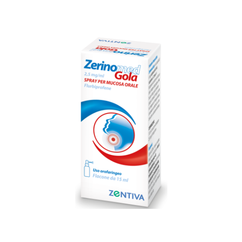 Zentiva Zerinomed Gola Spray 2,5mg/ml Antinfiammatorio e Antidolorifico 15ml