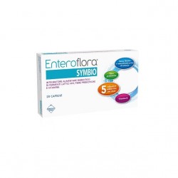 Euritalia Pharma Enteroflora Symbio Integratore per la Flora Intestinale 20 Capsule
