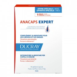 Ducray Anacaps EXPERT Integratore per Capelli 90 Capsule