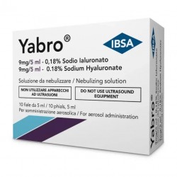 IBSA Farmaceutici Yabro Aerosol 0,18% Ripristino Mucose Polmonari 10 Fiale da 5ml