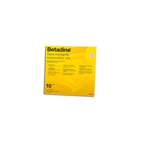 BETADINE*10 garze 10 cm x 10 cm 250 mg - Farmacie Ravenna