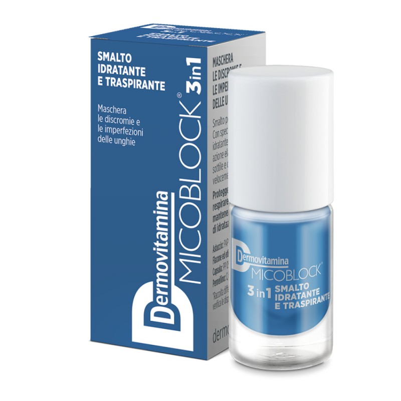 Dermovitamina Micoblock 3 In 1 Smalto Idratante E Traspirante Blu