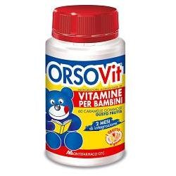 Montefarmaco Orsovit Caramelle Gommose Vitamina Bambini Senza Glutine 60pz