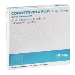 Fidia Farmaceutici Connettivina Plus 10 Garze 2 mg + 40 m 10 cm x 10 cm