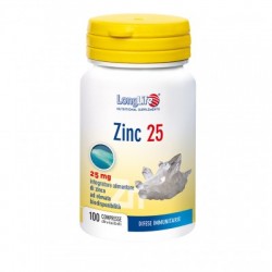 Longlife Zinc 25 Integratore Antiossidante 100 Compresse