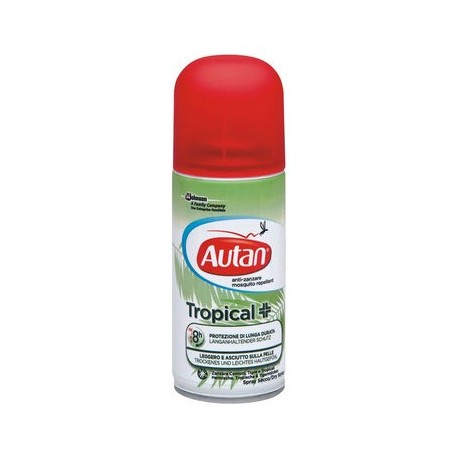 Johnson & Johnson Autan Tropical Spray Secco Antizanzare 100 ml