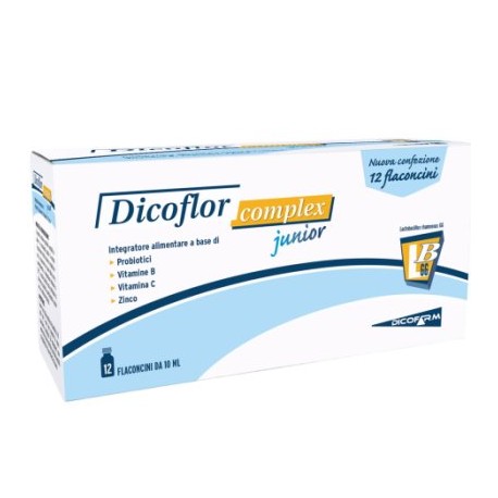 Dicofarm Dicoflor Complex Junior integratore per bambini 12 flaconcini 10 ml